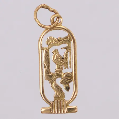 Hänge, 22x0,8mm, ostämplad, 14K Vikt: 1 g