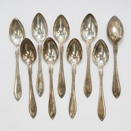 9st Teskedar, 830/1000 silver Vikt: 117,7 g