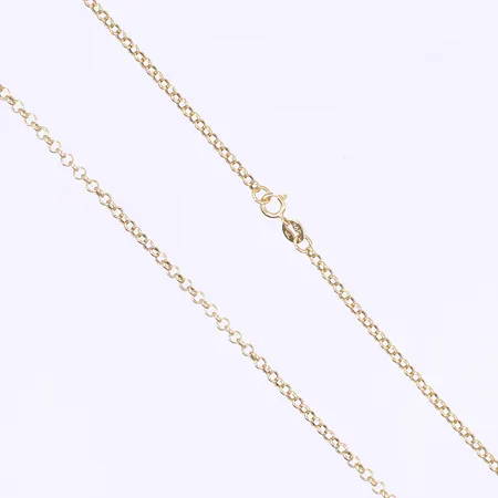Halskedja, ärtlänk, 54cm, bredd 2mm, 18K Vikt: 1,9 g
