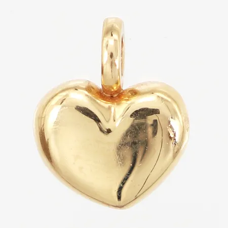 Hänge, hjärta, höjd 19mm inkl. ögla, bredd 15mm, David Butler, Malmö, 2005, små nagg på sidorna, 18K  Vikt: 10,8 g