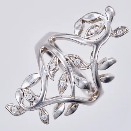 Ring med vita stenar ESPRIT stl: ca 18, bredd: ca 3-36mm, 925/1000 silver Vikt: 7,7 g