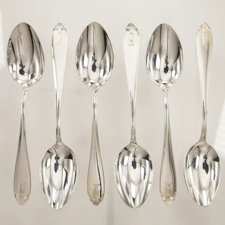 Sex skedar, modell Vasa, ca 18cm, GAB, 830/1000 silver Vikt: 215,5 g