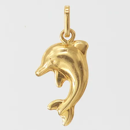 Hänge Delfin, 21x9mm ink ögla, 18K. Vikt: 0,3 g