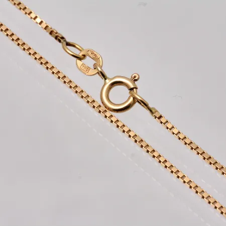 Kedja i 18K guld, 46,5cm, Venezia, bredd 1,2mm, tillverkad av Guldfynd, vikt 4,62g.