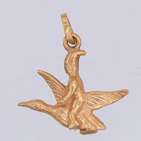 Hänge, Nils Holgersson på gåsen, 17mm, 18K Vikt: 1,5 g