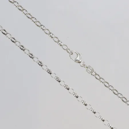 Halskedja, längd 44cm, bredd 2mm, silver, 925/1000 Vikt: 4 g