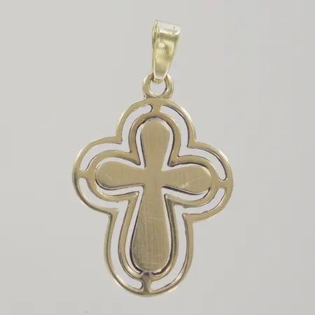 Kors, längd 3 cm, bredd 1,9 cm, 14K Vikt: 2,8 g