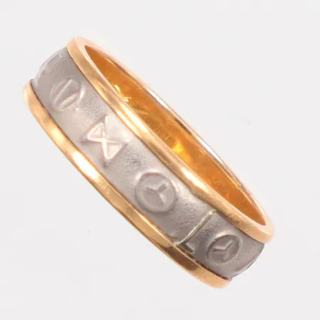 Yrkesring, Ø19, stål i mitten, gravyr, 18K Vikt: 6,1 g