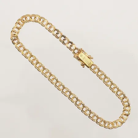 Armband Bismarck ca 18,5cm, bredd 4,5mm, 18K Vikt: 7,2 g