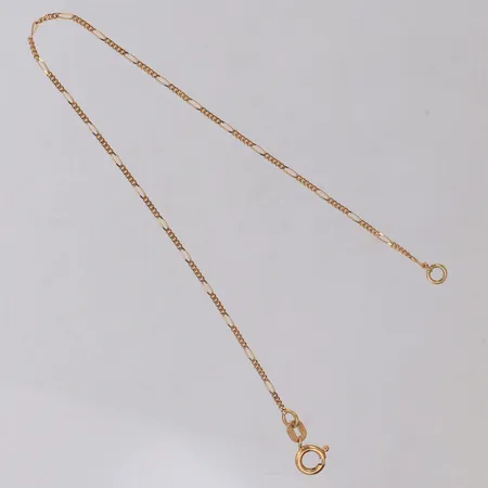 Armband Figaro, 20cm, bredd 1mm, Balestra, 18K Vikt: 1,3 g