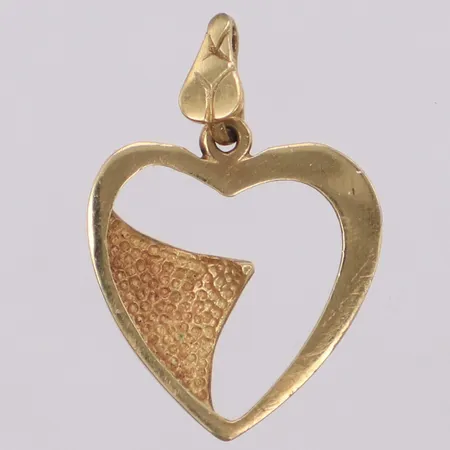 Hänge hjärta, 22x16mm, 14K Vikt: 1,4 g