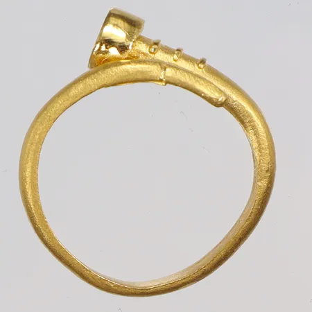 Ring, skev/defekt, 23K Vikt: 3,8 g