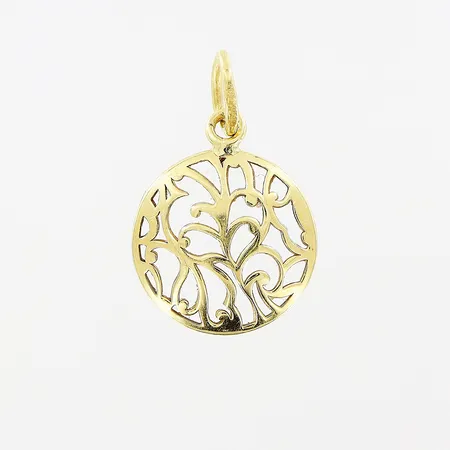 Hänge, 16x11mm, något skev ögla, 18K.  Vikt: 0,5 g