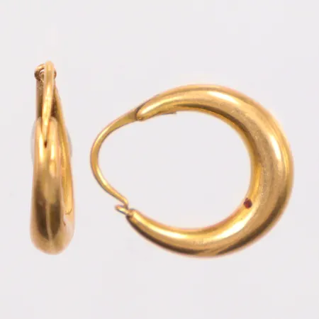 Ett par örhängen Ø18mm 18k Vikt: 1,8 g