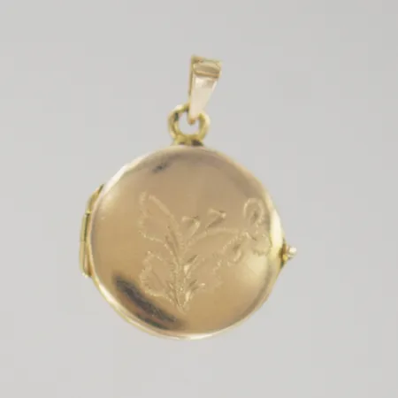 Hänge medaljon, längd 2,7 cm, bredd 2 cm, 18K Vikt: 4,3 g