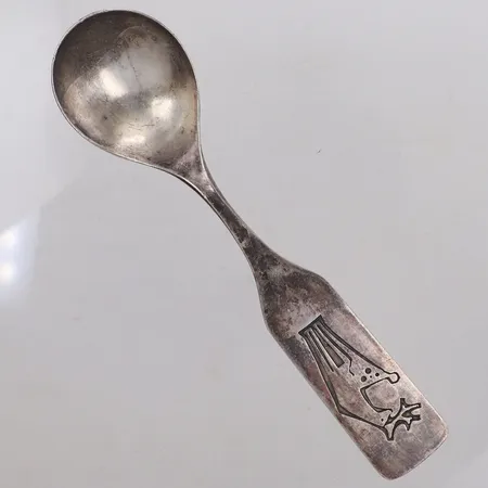 Dopsked, längd 14cm, Finland, år 1972, ograverad, repor, 830/1000 silver Vikt: 27 g