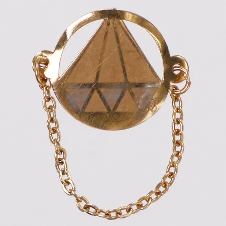 Ring, stl ca 15, skena i kedja, rörlig, bucklig, 18K Vikt: 0,8 g