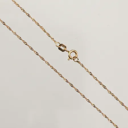 Kedja Singapore ca 38cm, bredd 1,2mm, Guldfynd, 18K Vikt: 1,1 g