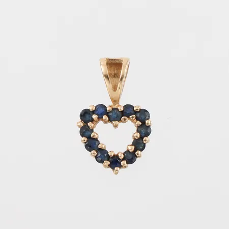 Hänge med granater, höjd med ögla ca 13.2 mm,18k. Vikt: 0,7 g