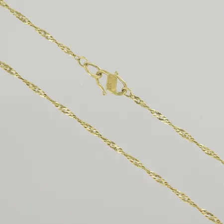 Halskedja singapor, längd 61 cm, öppen ögla, 22K Vikt: 3,4 g