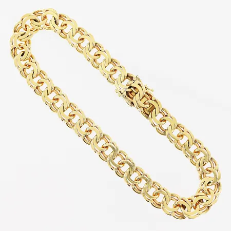 Armband, Bismarck, 21,6cm, bredd 8mm, 18K. Vikt: 28,6 g