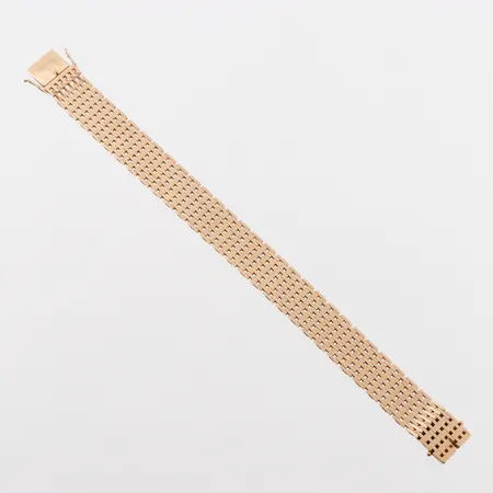 Armband "korridor", Bröderna Hedens guld Stockholm, längd ca 18 cm, bredd 13.3 mm,18k. Vikt: 44 g