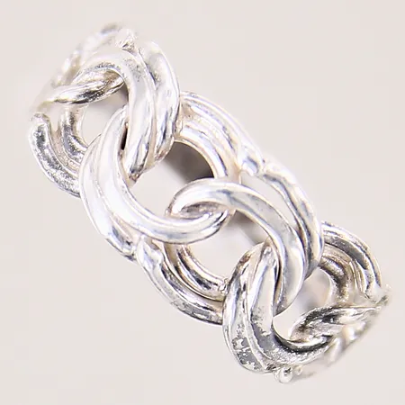 Ring, Bismarck, stl: 18, bredd: 6,6-8,5mm, GHA, 925/1000 Vikt: 2,7 g