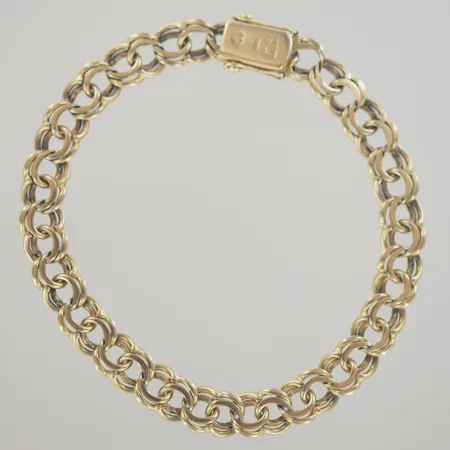 Armband bismark, längd 21,5 cm, bredd 4 mm, 18K Vikt: 22,3 g