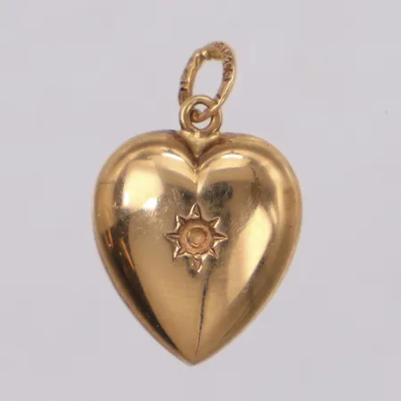 Hänge, hjärta, längd 20mm, sten saknas, 18K Vikt: 1,1 g