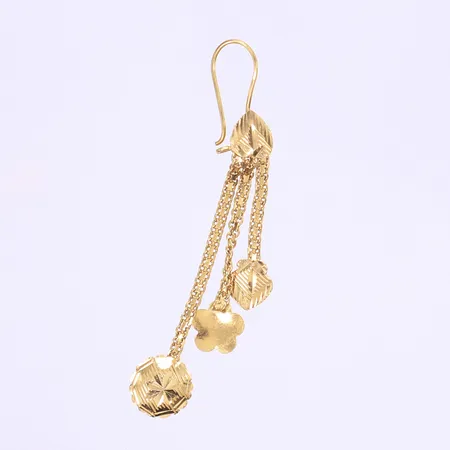Örhänge, höjd 60mm, udda, 21K Vikt: 2,1 g