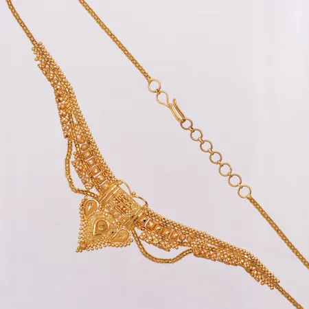 Collier, filigran, ca 36,5-40cm, 22K Vikt: 14,5 g