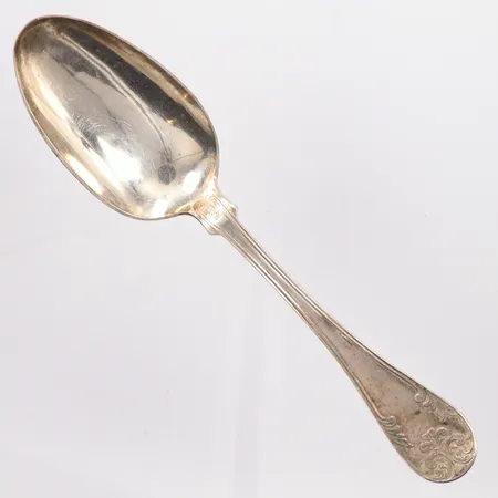 Matsked silver 800/1000 O, Westberg, år 1873, längd 19,5cm Vikt: 54,9 g