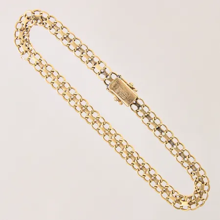 Armband X-länk, längd: 20cm, bredd: 5,5mm, del av länk skadad, 18K Vikt: 8,1 g