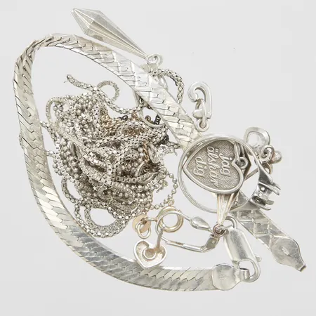 Diverse silver, defekt, 925/1000, brv 21,6g Vikt: 21,6 g