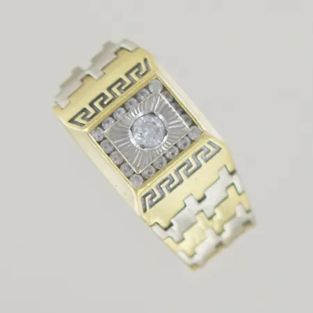 Ring med stenar, 6 21 mm, defekt, 18K Vikt: 10,5 g