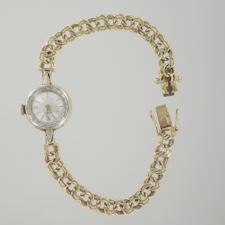 Damklocka Tissot, längd 18 cm, bredd 5,6 mm, boetten ej guld, 18K, 17,5 gr Vikt: 17,5 g