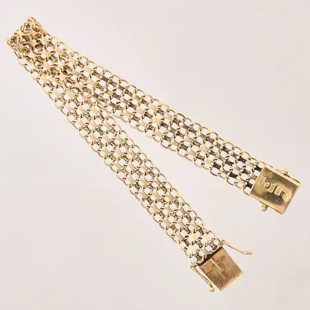 Armband X-länk, längd: 18cm, bredd: 10,6mm, en länkbit skev, 18K Vikt: 11,5 g