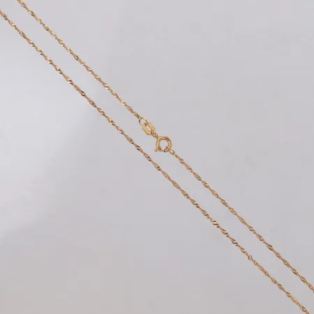 Kedja tvinnad, 38cm, bredd 1mm, GHA, 18K Vikt: 1,1 g