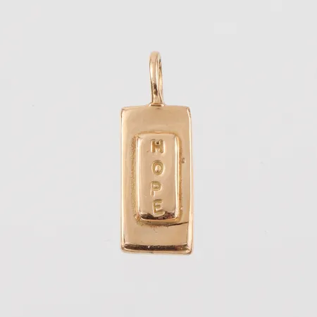 Hänge "Hope",Efva Attling, höjd med ögla 19.5 mm,18k. Vikt: 3,2 g