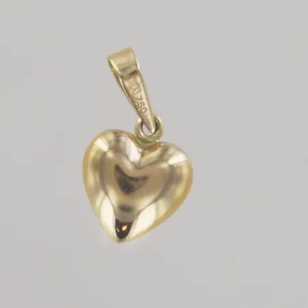Hänge hjärta, längd 1,5 cm, 18K Vikt: 0,6 g