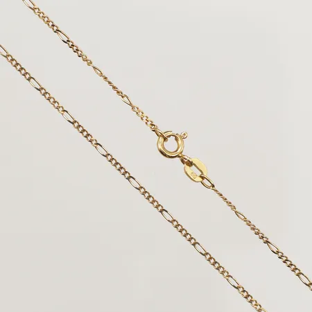 Kedja Figaro, längd 42cm, bredd 1,2mm, 18K Vikt: 2,1 g