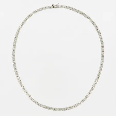 Collier, halvstelt 42cm, bredd: 5mm, silver 835/1000 Vikt: 20,9 g