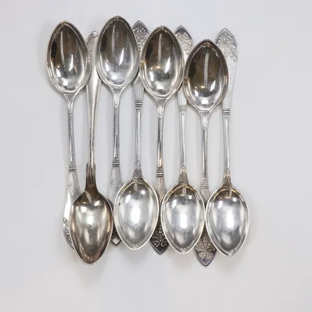 8 kaffeskedar, 13cm, silver, 830/1000 Vikt: 113 g