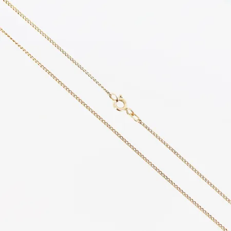 Kedja, Pansar, 50cm, bredd 1,5mm, rödguld, 14K.  Vikt: 3,5 g