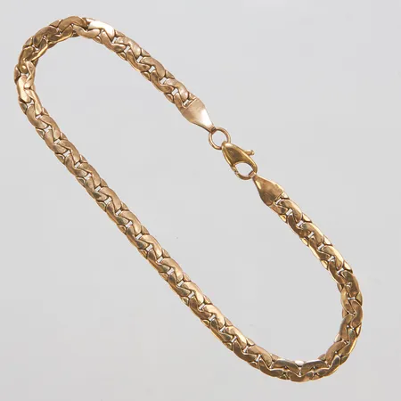 Armband, manglad, längd ca 20cm, bredd 4,4mm, 8K Vikt: 3,9 g