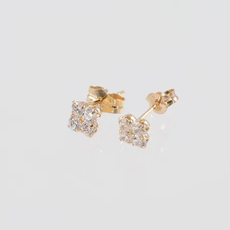 Parörhängen med stenar 18k Vikt: 0,5 g