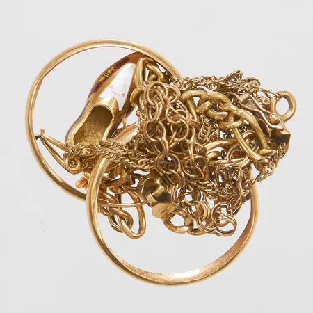 Diverse guld, defekt, 14K Vikt: 13,3 g