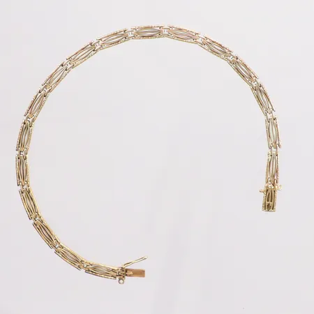 Armband, längd 20cm, bredd 4,1mm, saknar säkerhetskedja,14K Vikt: 6,7 g
