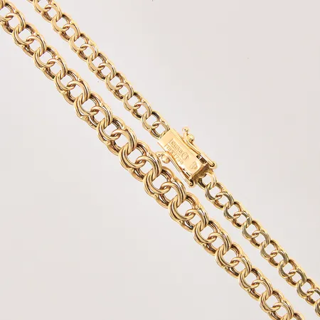 Collier doserad Bismarck, längd: 44,5cm, bredd: 4-6,1mm, 18K Vikt: 13,4 g