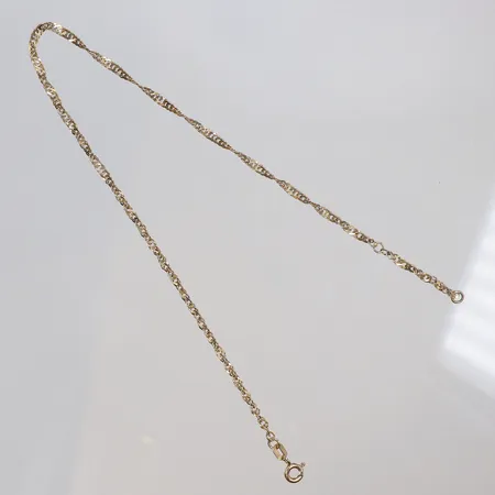 Fotlänk Singapore 26cm bredd 2mm GHA 18K Vikt: 2,4 g